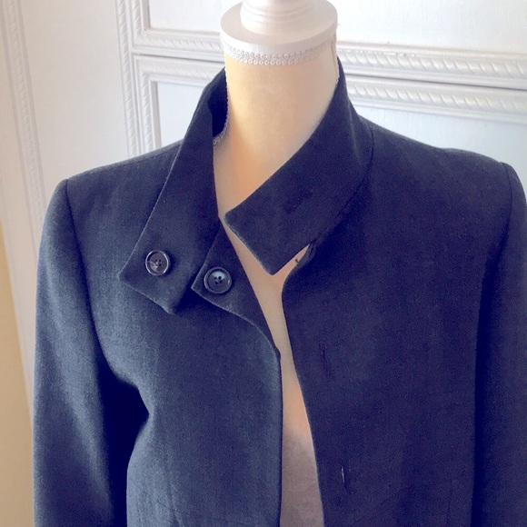 Italia Italia Long Gray Overcoat SMALL - Picture 2 of 4